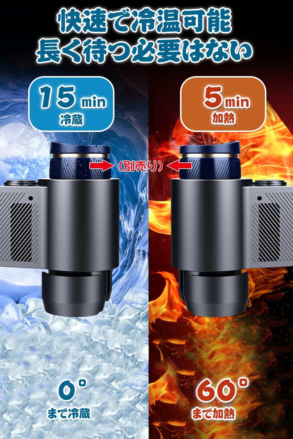 Amazon.co.jp: ドリンクホルダー 0℃～65℃ 冷蔵・加熱 缶 カップ